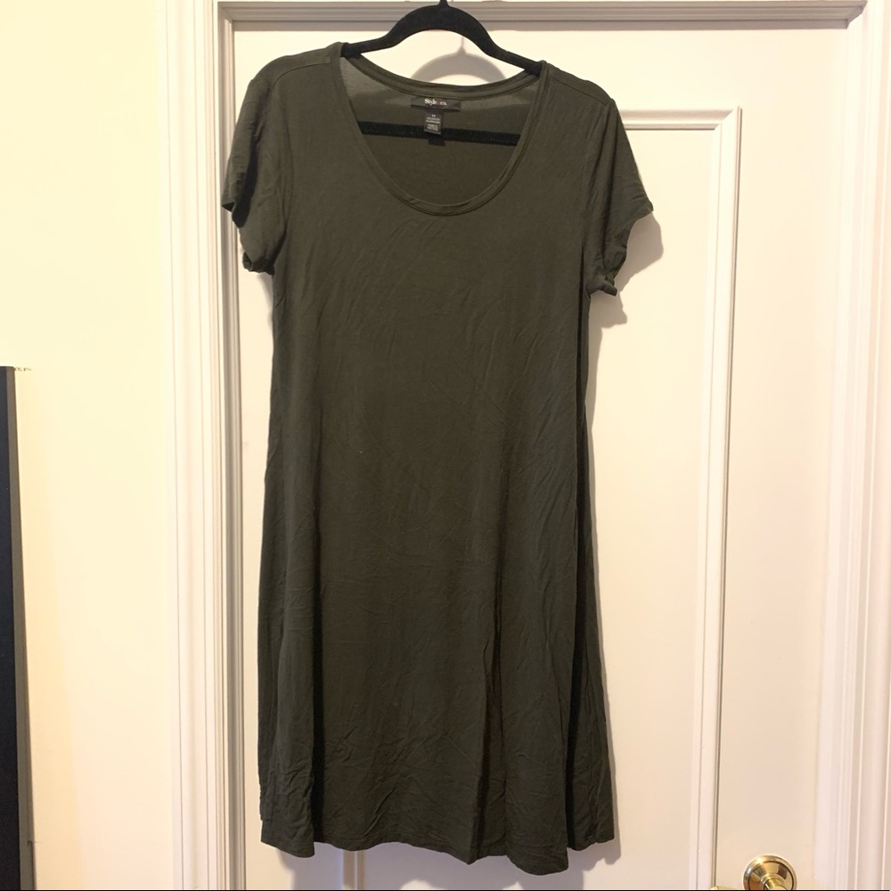 Dark green tshirt dress